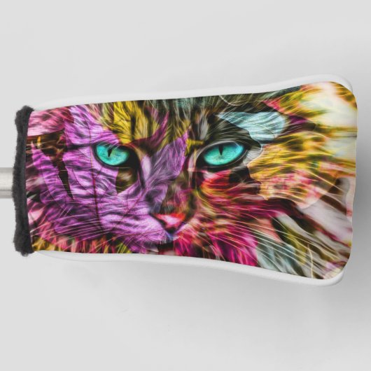 Kitty Cat Kitten Artsy Design Golfheadcover (Voorkant)