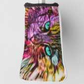 Kitty Cat Kitten Artsy Design Golfheadcover (Draai 90)
