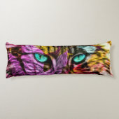 Kitty Cat Kitten Artsy Design Lichaamskussen (Achterkant)