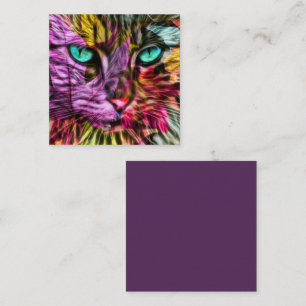 Kitty Cat Kitten Artsy Design Notitiekaartje