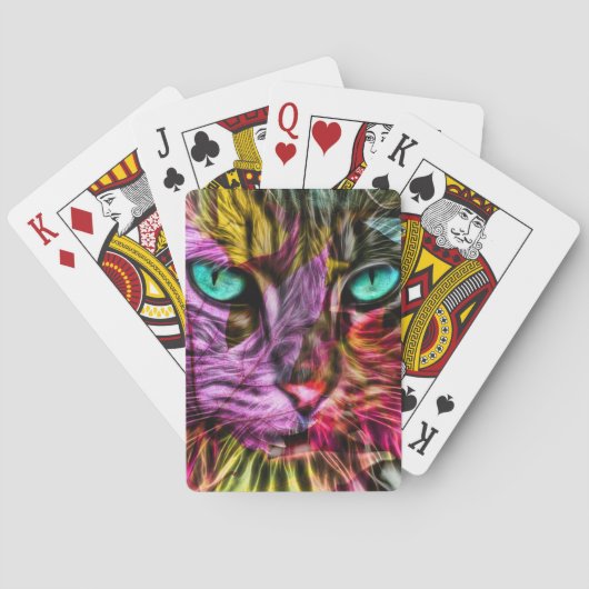 Kitty Cat Kitten Artsy Design Pokerkaarten (Achterkant)