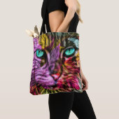 Kitty Cat Kitten Artsy Design Tote Bag (Dichtbij)