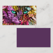 Kitty Cat Kitten Artsy Design Visitekaartje (Voorkant / Achterkant)
