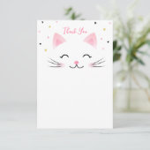 Kitty Cat Kitten Birthday blanco Kaart (Staand voorkant)