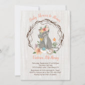 Kitty Cat kitten en Momma Baby doucheuitnodigingen Kaart (Voorkant)