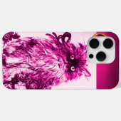 KITTY CAT - KITTEN, FUCHSIA PINK ROSES Gem Monogra Case-Mate iPhone Case (Achterkant (horizontaal))