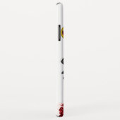 KITTY CAT, KITTEN MET RODE ROSES GEM MONOGRAM, wit Case-Mate iPhone Case (Achterkant/rechts)