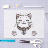 Kitty Cat Kitten Roze Paarse gouden verjaardagsfee Tissuepapier (Craft)