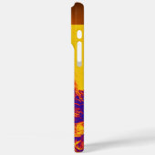 KITTY CAT, KITTEN YELLOW BLUE ROZEN Gem Monogram Case-Mate iPhone Case (Achterkant / Links)