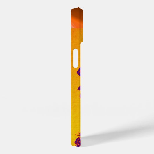 KITTY CAT, KITTEN YELLOW BLUE ROZEN Gem Monogram Case-Mate iPhone Case (Achterkant / Rechts)