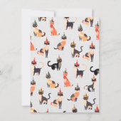 Kitty Cat Laten we Paw-ty Verjaardag Kaart (Achterkant)