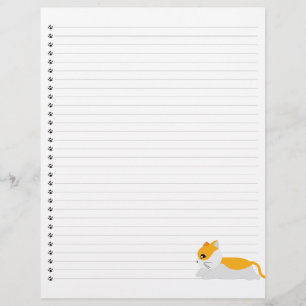 Kitty Cat Lined Letterhead