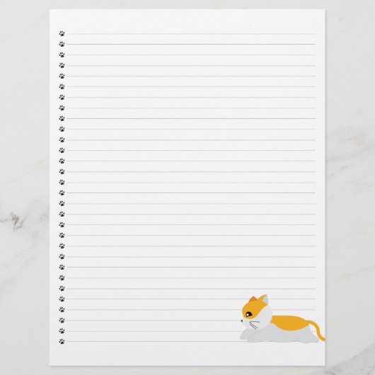 Kitty Cat Lined Letterhead (Voorkant)