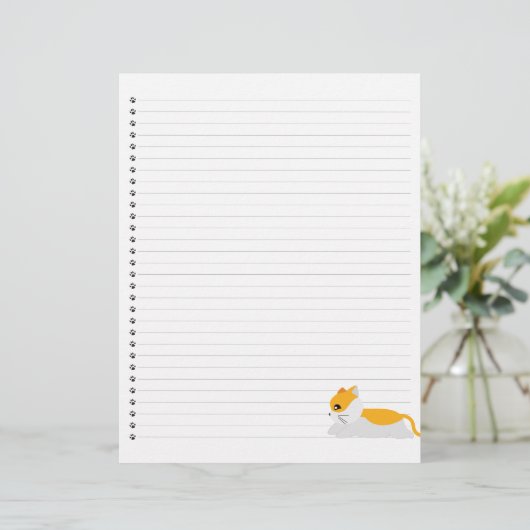 Kitty Cat Lined Letterhead (Staand voorkant)