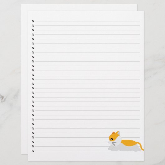 Kitty Cat Lined Letterhead (Voorkant / Achterkant)