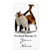 Kitty Cat Love Bookplate Etiket (Voorkant)