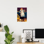 Kitty Cat Love -  schilderen - van Barber Poster (Thuiskantoor)