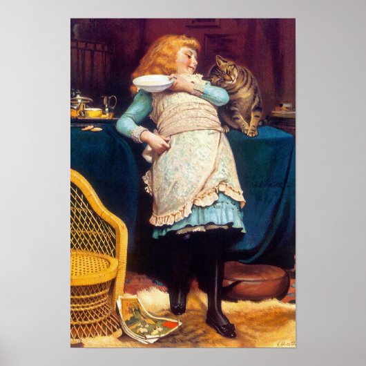 Kitty Cat Love -  schilderen - van Barber Poster (Voorkant)