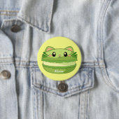 Kitty Cat Matcha Macaron Ronde Button 7,6 Cm (In situ)