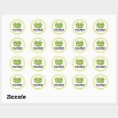 Kitty Cat Matcha Macaron Ronde Sticker (Vel)