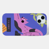 Kitty Cat & Matisse bladeren Case-Mate iPhone Case (Achterkant (horizontaal))