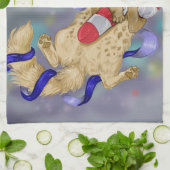 Kitty Cat Meowy Kerstmis! Theedoek (Gevouwen)