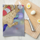 Kitty Cat Meowy Kerstmis! Theedoek (Quarter Fold)