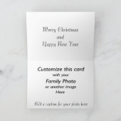  Kitty Cat Merry Christmas Personaliseer het 2 Feestdagen Kaart (Binnen)