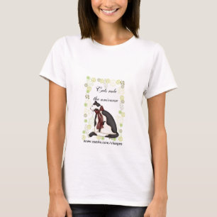 Kitty Cat met Flowers Gift voor moeder T-shirt