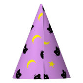 kitty Cat Moon and Stars Party Pet Feesthoedjes (Achterkant)