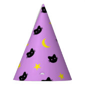 kitty Cat Moon and Stars Party Pet Feesthoedjes (Links)
