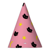 kitty Cat Moon and Stars Party Pet Feesthoedjes (Rechts)