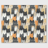 Kitty Cat-mouflage Cat Camo Wrapping Paper Cadeaupapier (Vlak)