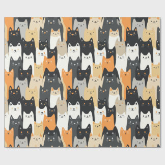 Kitty Cat-mouflage Cat Camo Wrapping Paper Cadeaupapier