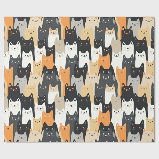 Kitty Cat-mouflage Cat Camo Wrapping Paper Cadeaupapier (Vlak)