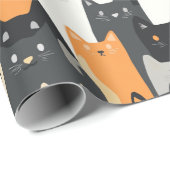 Kitty Cat-mouflage Cat Camo Wrapping Paper Cadeaupapier (Rol Hoek)
