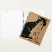 Kitty Cat op bruin papier Fine Art Planner (Display)