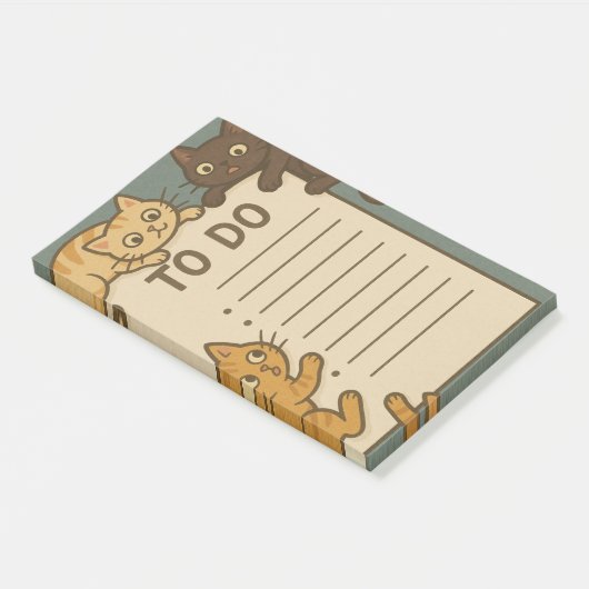 Kitty Cat Pad To Do List Post-it® Notes (Schuin)
