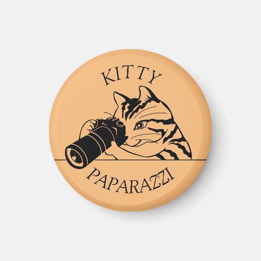 Kitty Cat Paparazzi - Fotograaf Magneet (Voorkant)
