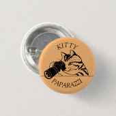 Kitty Cat Paparazzi - Fotograaf Ronde Button 3,2 Cm (Voorkant /achterkant)