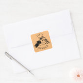 Kitty Cat Paparazzi - Fotograaf Vierkante Sticker (Envelop)