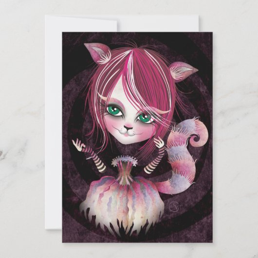 Kitty Cat Party Invitation Wenskaart Kaart (Voorkant)