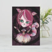 Kitty Cat Party Invitation Wenskaart Kaart (Staand voorkant)
