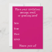 Kitty Cat Party Invitation Wenskaart Kaart (Achterkant)