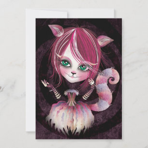 Kitty Cat Party Invitation Wenskaart Kaart