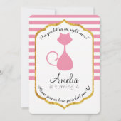 Kitty Cat Party Verjaardag Uitnodiging (Voorkant)