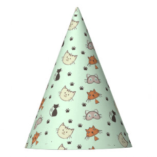 Kitty Cat Pattern Feesthoedjes