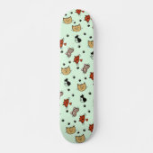 Kitty Cat Pattern Persoonlijk Skateboard (Voorkant)