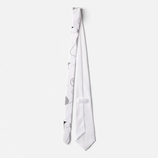 Kitty Cat Pattern Stropdas (Achterkant)