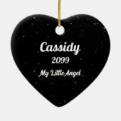 Kitty Cat Pet Memorial met naam en foto Keramisch Ornament (Achterkant)